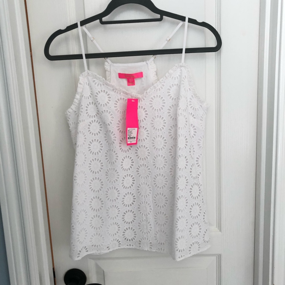 Lilly Pulitzer Ruffled Eyelet Dusk Top